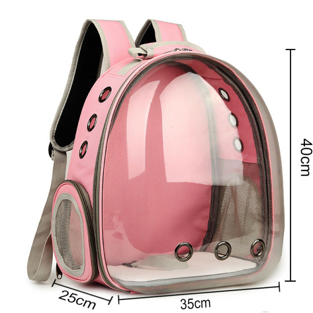 Free shipping Cat bag Breathable Portable Pet Carrier Bag Outdoor Travel backpack for cat and dog Transparent Space pet Backpack