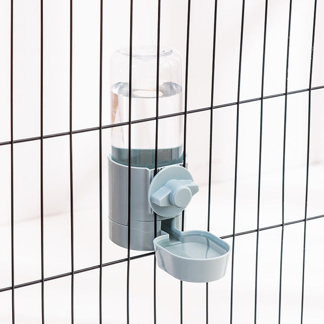 Automatic Pet Bowls Cage Hanging Feeder Pet Water Bottle Food Container Dispenser Bowl For Puppy Cats Rabbit Pet Feeding Product