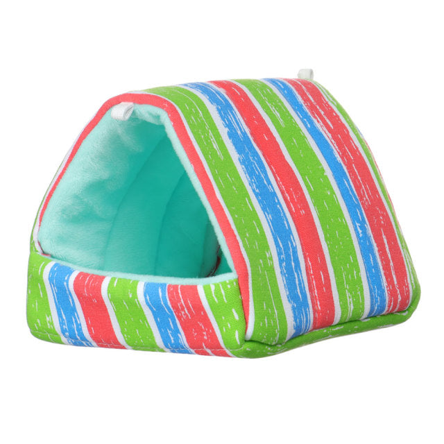 Cute Cartoon Winter Rabbit Squirrel Mini Cage Guinea Pig Nest Small Animal Mice Rat Pet Sleeping Bed Hamster House Warm Soft Mat