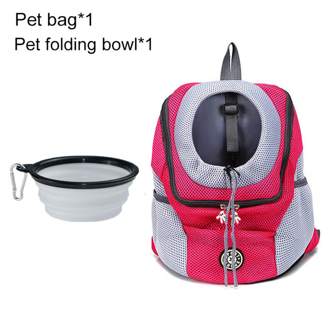 Pet Dog Carrier Bag Carrier For Dogs Backpack Out Double Shoulder Portable Travel Backpack Outdoor Dog Carrier Bag Travel Set