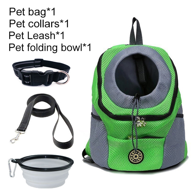 Pet Dog Carrier Bag Carrier For Dogs Backpack Out Double Shoulder Portable Travel Backpack Outdoor Dog Carrier Bag Travel Set