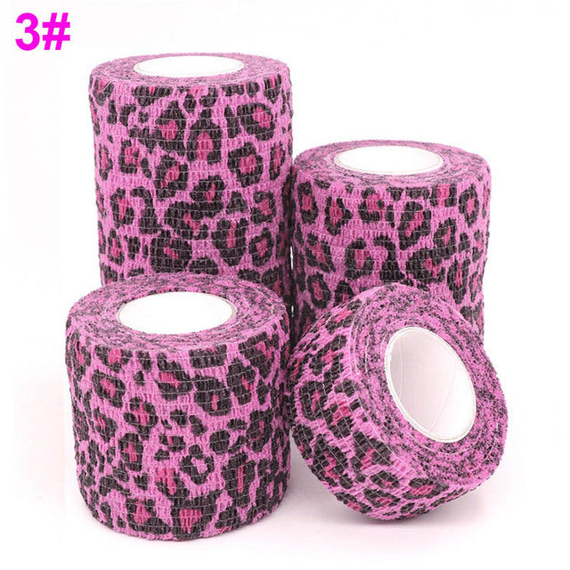 1 pcs Printed Sports Knee Protector 4.5m Medical Therapy Elastic Bandage Colorful Self Adhesive Wrap Tape for Finger Joint Pet