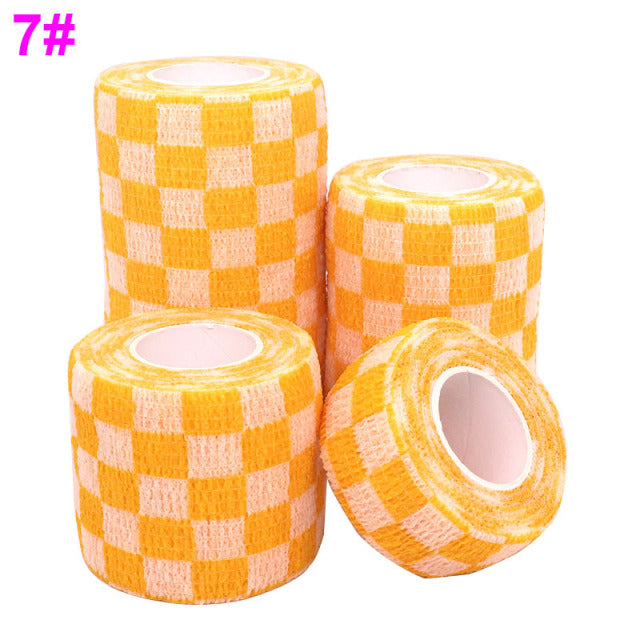 1 pcs Printed Sports Knee Protector 4.5m Medical Therapy Elastic Bandage Colorful Self Adhesive Wrap Tape for Finger Joint Pet