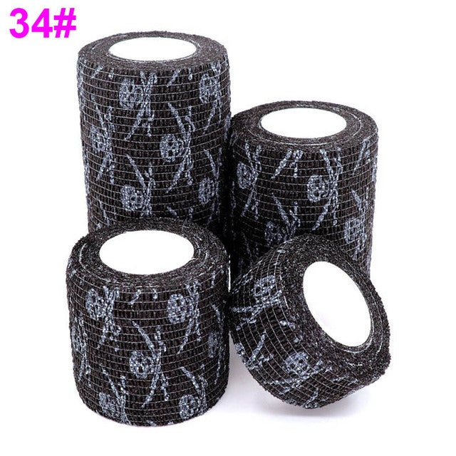 1 pcs Printed Sports Knee Protector 4.5m Medical Therapy Elastic Bandage Colorful Self Adhesive Wrap Tape for Finger Joint Pet