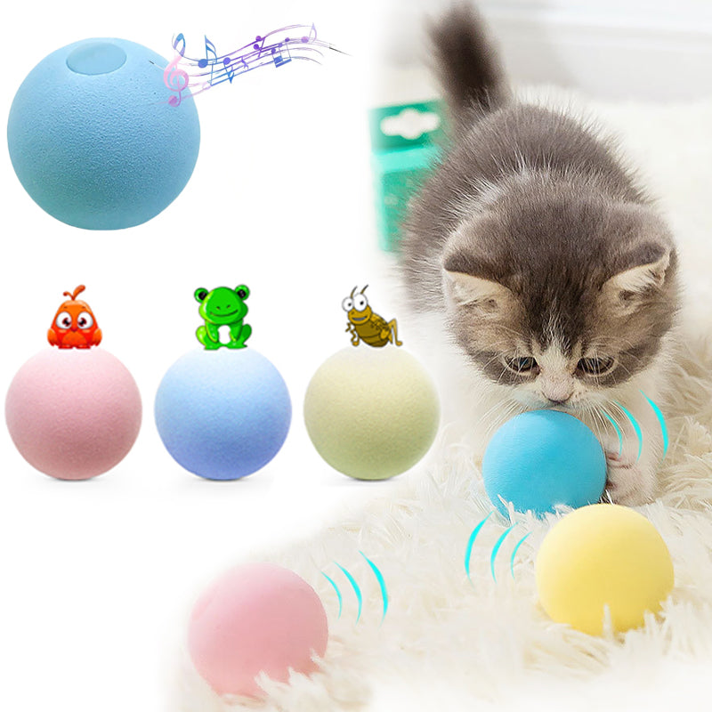 Smart Cat Toys Interactive Ball Catnip Cat Training Toy Pet Playing Ball Pet Squeaky Supplies Products Toy for Cats Kitten Kitty