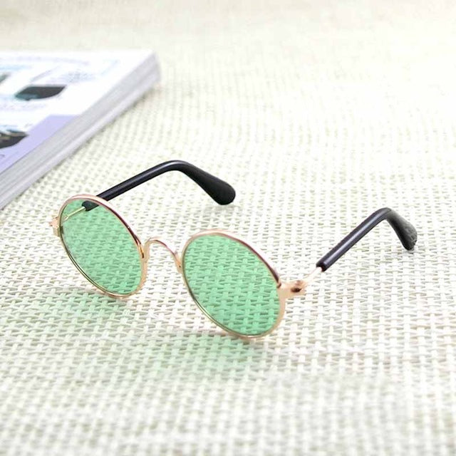 Pet Products Lovely Vintage Round Cat Sunglasses Reflection Eye wear glasses For Small Dog Cat Pet Photos Props Accessories