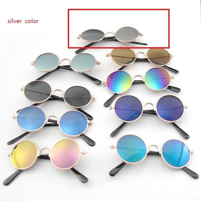 Pet Products Lovely Vintage Round Cat Sunglasses Reflection Eye wear glasses For Small Dog Cat Pet Photos Props Accessories