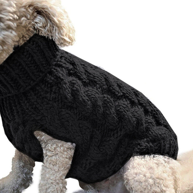 Warm Dog Cat Sweater Clothing Winter Turtleneck Knitted Pet Cat Puppy Clothes Costume For Small Dogs Cats Chihuahua Outfit Vest