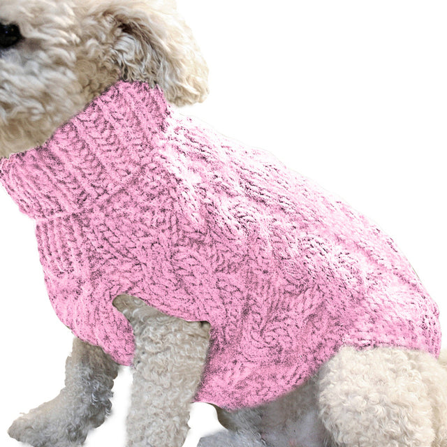 Warm Dog Cat Sweater Clothing Winter Turtleneck Knitted Pet Cat Puppy Clothes Costume For Small Dogs Cats Chihuahua Outfit Vest