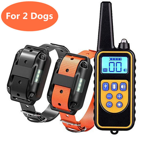 800m Electric Dog Training Collar Waterproof Rechargeable Pet Remote Control With LCD Display For All Size Shock Vibration Sound