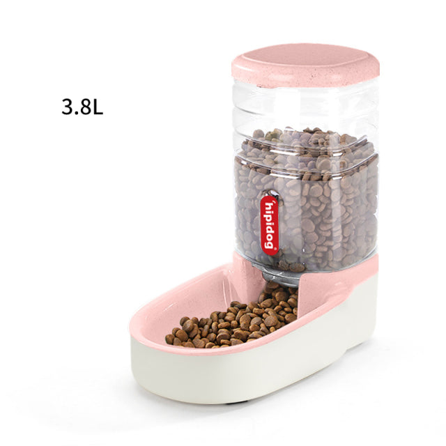 3.8 L Pet Automatic Feeding Bowls Dog Food Feeder Cat Water Feeder Large Capacity Food Water Dispenser Large Capacity Pet Bowls