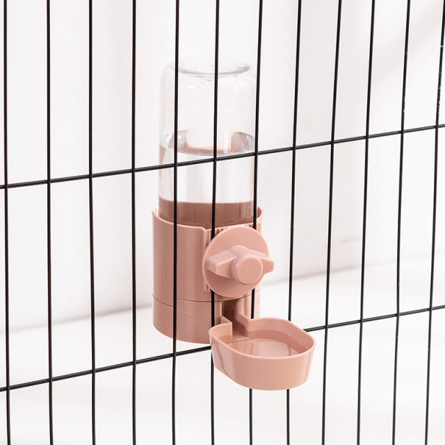 Automatic Pet Bowls Cage Hanging Feeder Pet Water Bottle Food Container Dispenser Bowl For Puppy Cats Rabbit Pet Feeding Product