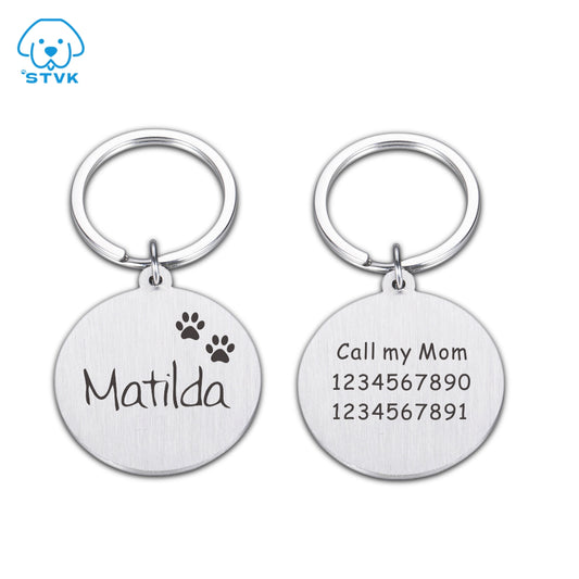 Free Engraved Pet Dog ID Tag Personalized Cat Puppy ID Tag Pet Dog Collar Accessories Custom Dogs Anti-lost Name Tags Pendant