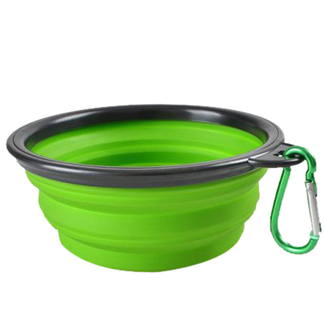 350/1000ML Large Collapsible Dog Pet Folding Silicone Bowl Outdoor Travel Portable Puppy Food Container Feeder Dish Bowl