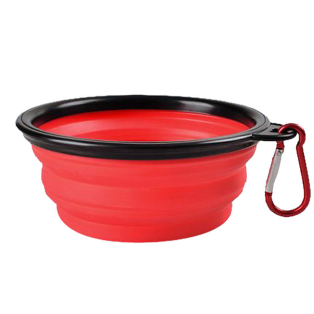 350/1000ML Large Collapsible Dog Pet Folding Silicone Bowl Outdoor Travel Portable Puppy Food Container Feeder Dish Bowl