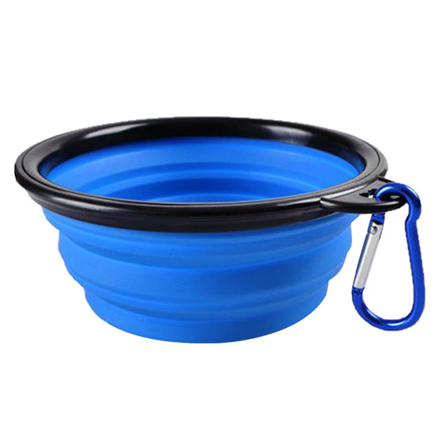 350/1000ML Large Collapsible Dog Pet Folding Silicone Bowl Outdoor Travel Portable Puppy Food Container Feeder Dish Bowl