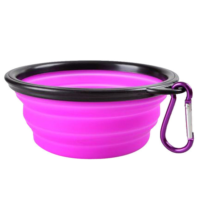 350/1000ML Large Collapsible Dog Pet Folding Silicone Bowl Outdoor Travel Portable Puppy Food Container Feeder Dish Bowl