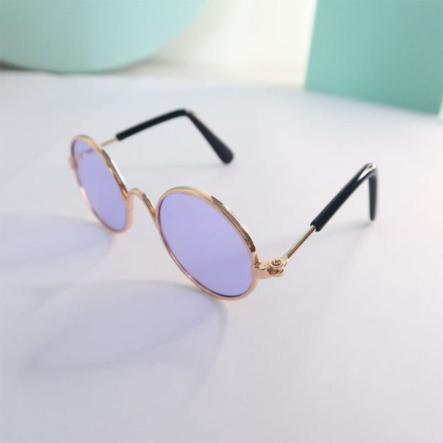 Pet Products Lovely Vintage Round Cat Sunglasses Reflection Eye wear glasses For Small Dog Cat Pet Photos Props Accessories