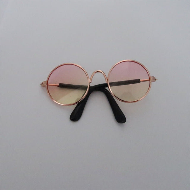 Pet Products Lovely Vintage Round Cat Sunglasses Reflection Eye wear glasses For Small Dog Cat Pet Photos Props Accessories