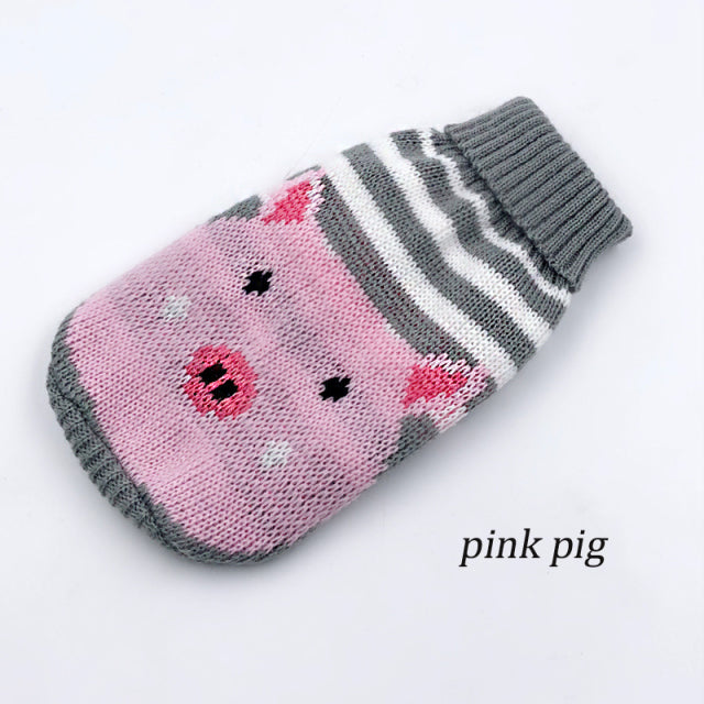 Warm Dog Clothes for Small Medium Dogs Knitted Cat Sweater Pet Clothing for Chihuahua Bulldogs Puppy Costume Coat Winter