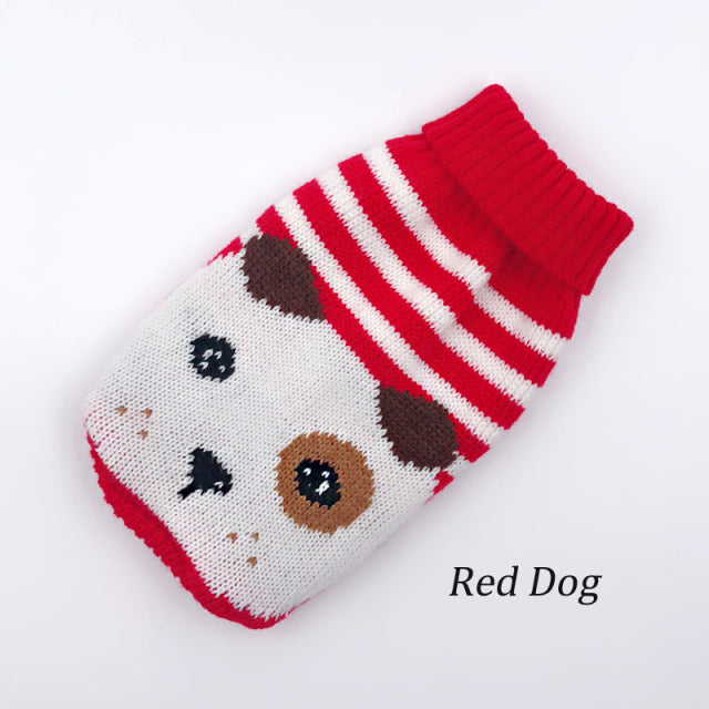 Warm Dog Clothes for Small Medium Dogs Knitted Cat Sweater Pet Clothing for Chihuahua Bulldogs Puppy Costume Coat Winter