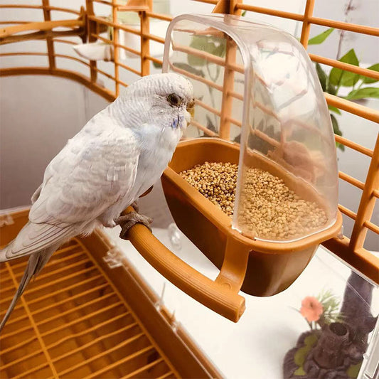 1 Pcs Bird Supplies Bird Cage Feeder Parrot Birds Water Hanging Bowl Parakeet Feeder Box Pet Cage Plastic Food Container