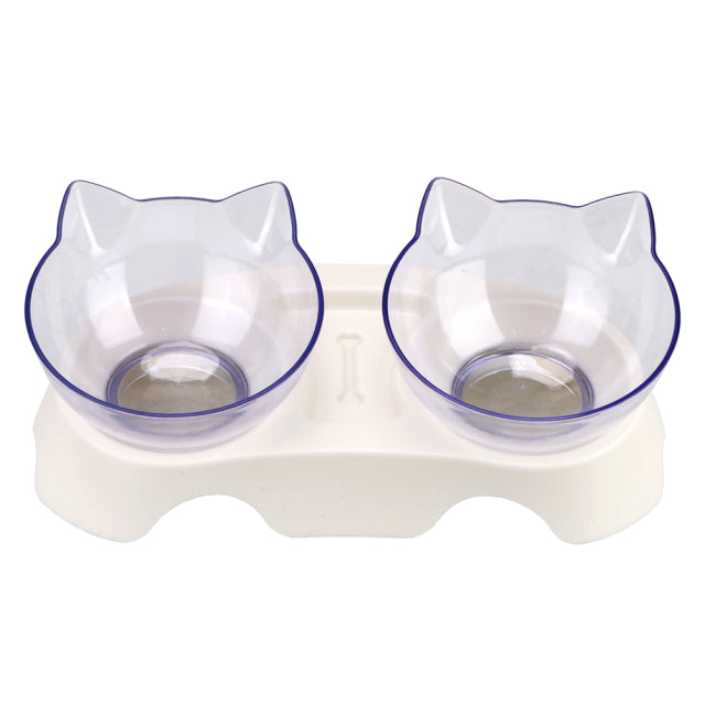 Non-Slip Pet Bowls For Cats Food Cat Water Bowl Double Cat Bowl Dog Bowl Pet Feeding Cat Dogs Feeder Protection Cervical