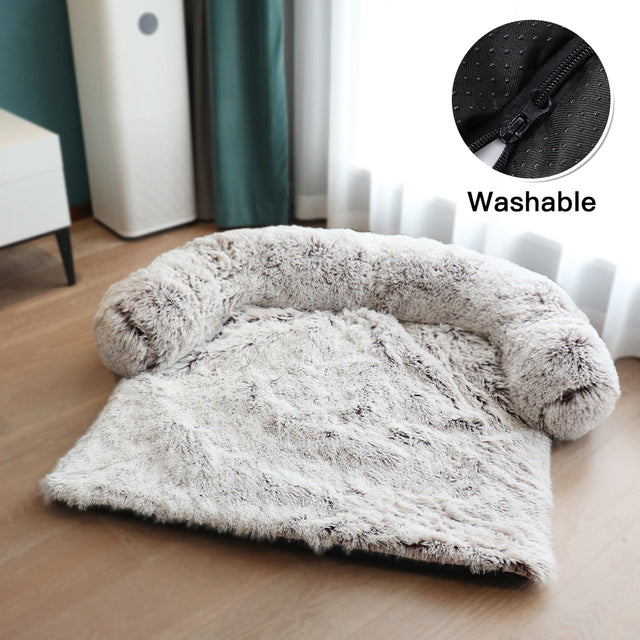 Washable Pet Sofa Dog Bed Calming Bed For Large Dogs Sofa Blanket Winter Warm Cat Bed Mat Couches Car Floor Furniture Protector