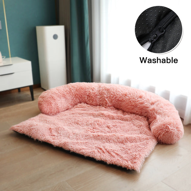 Washable Pet Sofa Dog Bed Calming Bed For Large Dogs Sofa Blanket Winter Warm Cat Bed Mat Couches Car Floor Furniture Protector