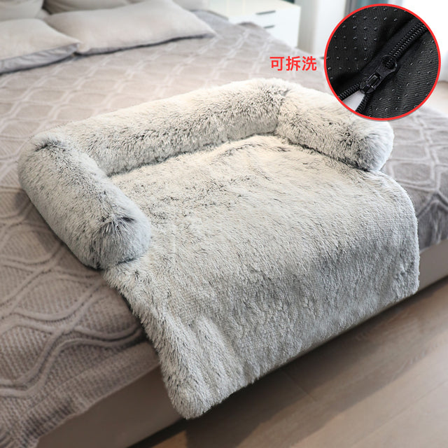 Washable Pet Sofa Dog Bed Calming Bed For Large Dogs Sofa Blanket Winter Warm Cat Bed Mat Couches Car Floor Furniture Protector