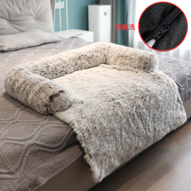 Washable Pet Sofa Dog Bed Calming Bed For Large Dogs Sofa Blanket Winter Warm Cat Bed Mat Couches Car Floor Furniture Protector