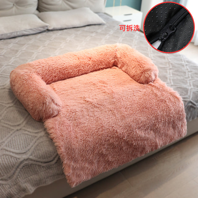 Washable Pet Sofa Dog Bed Calming Bed For Large Dogs Sofa Blanket Winter Warm Cat Bed Mat Couches Car Floor Furniture Protector