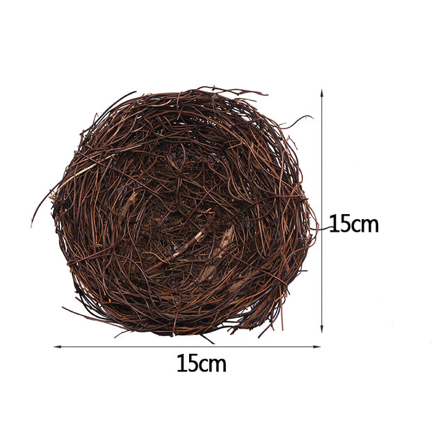 8-25cm Nature Bird Nest Easter Decoration DIY Handmade Craft Birds Nest for Easter Party Home Garden Decoration