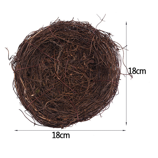 8-25cm Nature Bird Nest Easter Decoration DIY Handmade Craft Birds Nest for Easter Party Home Garden Decoration