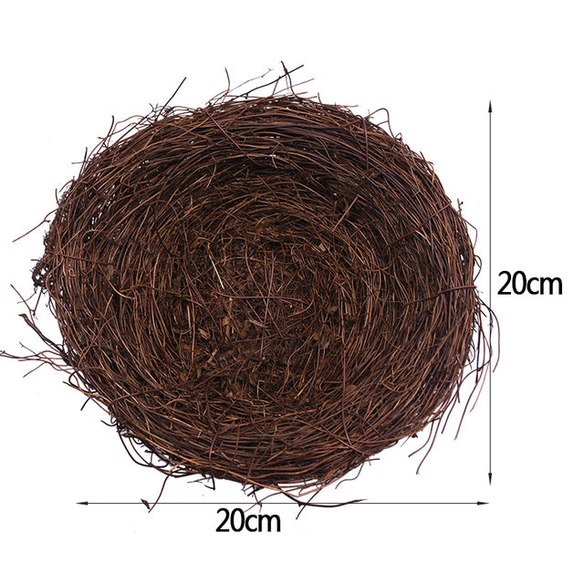 8-25cm Nature Bird Nest Easter Decoration DIY Handmade Craft Birds Nest for Easter Party Home Garden Decoration