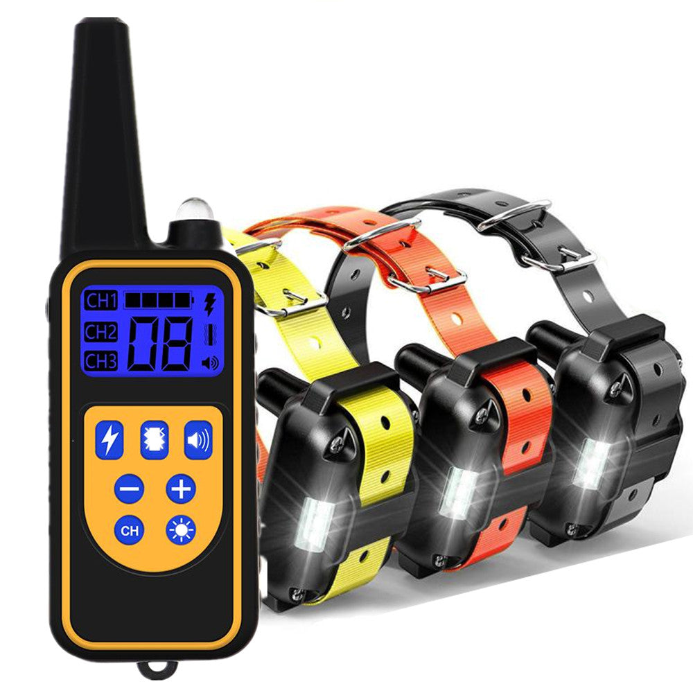 800m Electric Dog Training Collar Waterproof Rechargeable Pet Remote Control With LCD Display For All Size Shock Vibration Sound