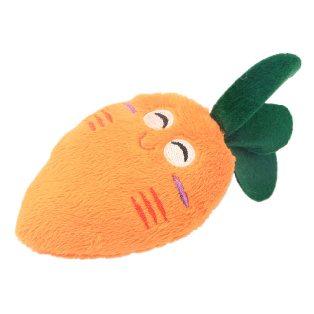 Pet Toys Plush Squeaky Toy Bite-Resistant Clean Dog Chew Puppy Training Toy Soft Banana Bone Vegetable Fruit Pet Supplies