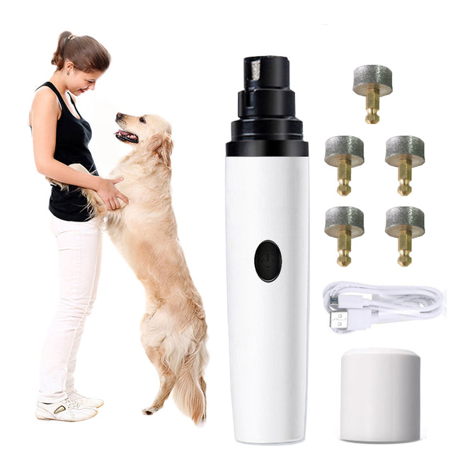 Electric Dog Nail Clippers for Dog Nail Grinders Rechargeable USB Charging Pet Quiet Cat Paws Nail Grooming Trimmer Tools