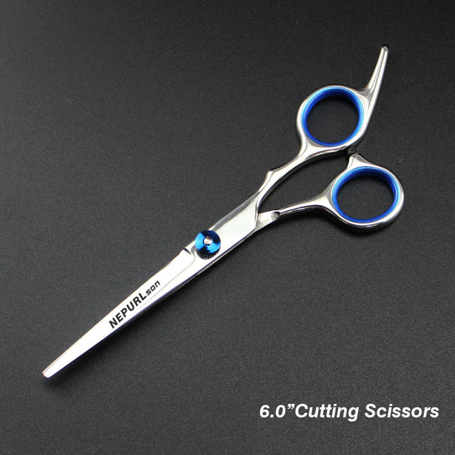 7.0inch blue  pet grooming scissors set straight cut teeth cut fish bone scissors