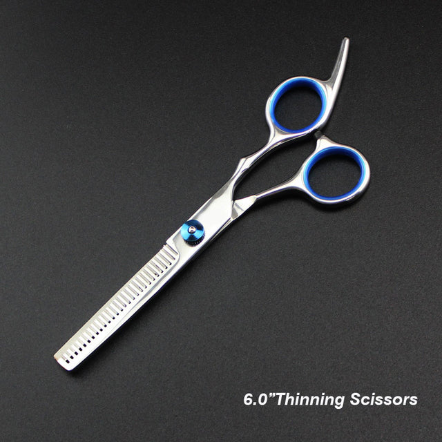 7.0inch blue  pet grooming scissors set straight cut teeth cut fish bone scissors