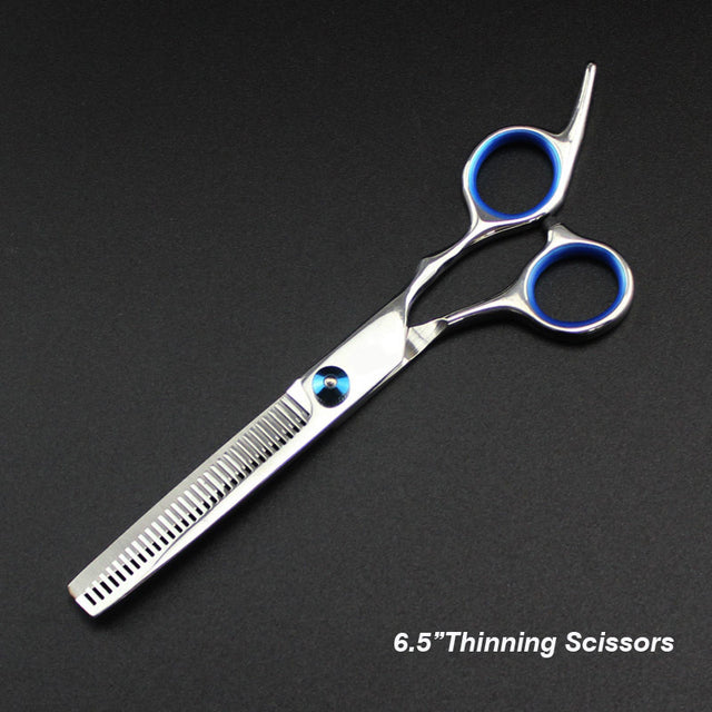 7.0inch blue  pet grooming scissors set straight cut teeth cut fish bone scissors