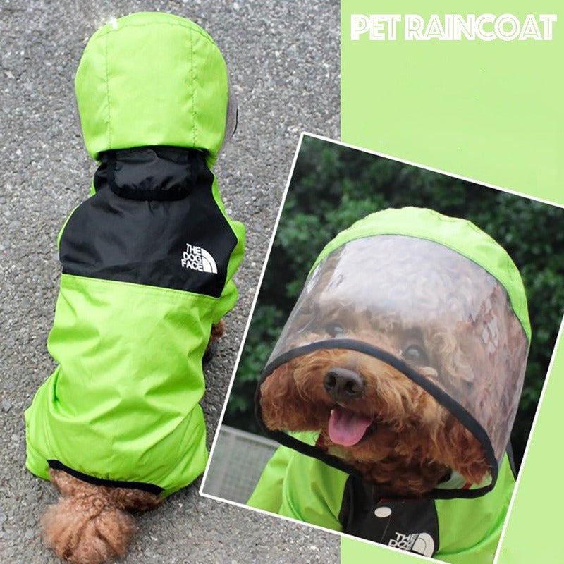 Pet Dog Waterproof Raincoat Jumpsuit Reflective Rain Coat Hooded Waterproof Jackets Small Dog Outdoor Clothes  Pet Supplies