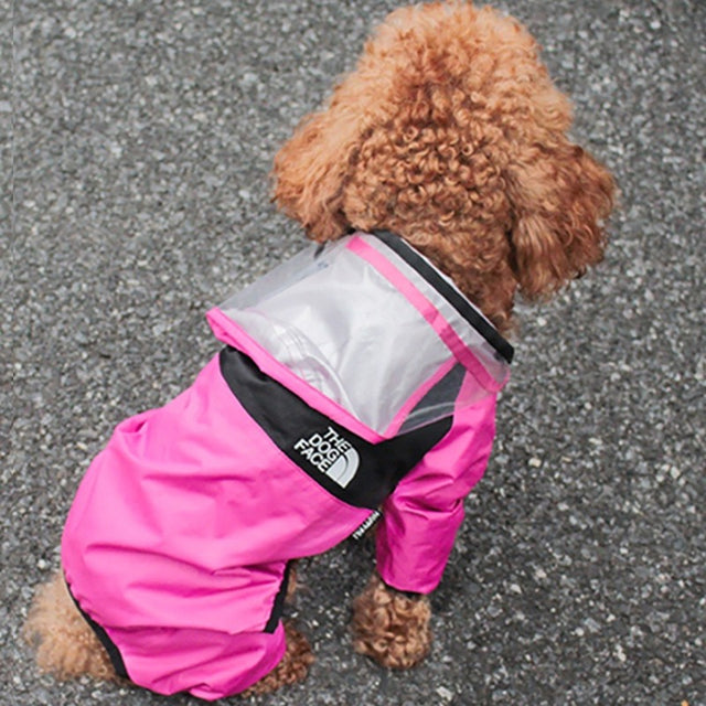 Pet Dog Waterproof Raincoat Jumpsuit Reflective Rain Coat Hooded Waterproof Jackets Small Dog Outdoor Clothes  Pet Supplies