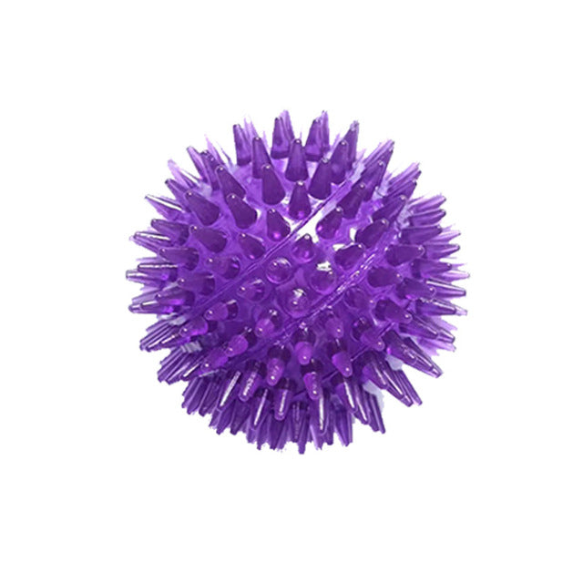 Pet Dog Toys Cat Puppy Sounding Toy Polka Squeaky Tooth Cleaning Ball TPR Training Pet Teeth Chewing Toy Thorn Balls Accessories